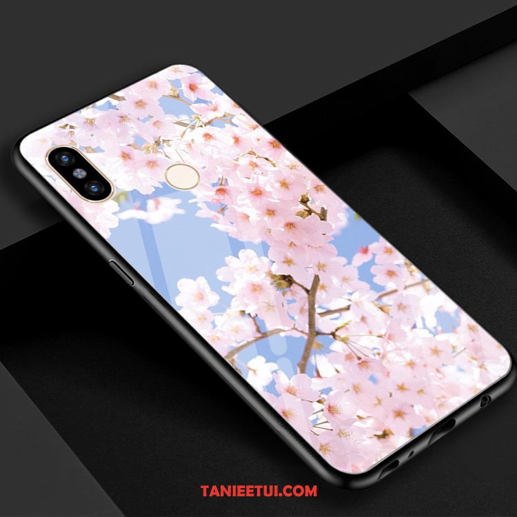 Etui Xiaomi Mi 8 Wiatr Świeży Szkło, Futerał Xiaomi Mi 8 Lustro Sakura Telefon Komórkowy Beige