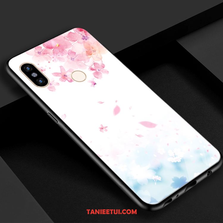 Etui Xiaomi Mi 8 Wiatr Świeży Szkło, Futerał Xiaomi Mi 8 Lustro Sakura Telefon Komórkowy Beige