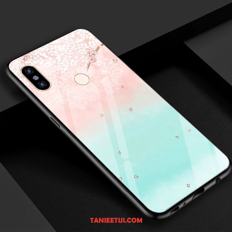 Etui Xiaomi Mi 8 Wiatr Świeży Szkło, Futerał Xiaomi Mi 8 Lustro Sakura Telefon Komórkowy Beige