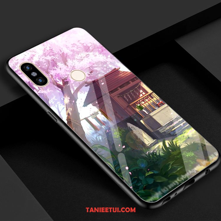 Etui Xiaomi Mi 8 Wiatr Świeży Szkło, Futerał Xiaomi Mi 8 Lustro Sakura Telefon Komórkowy Beige