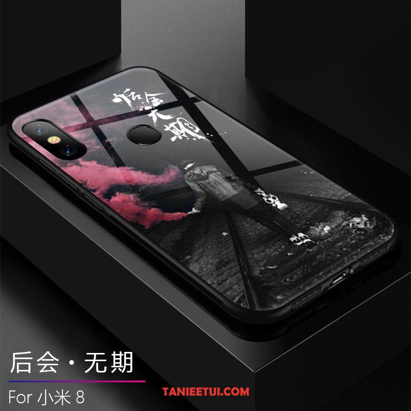 Etui Xiaomi Mi 8 Świecące Cienkie Osobowość, Obudowa Xiaomi Mi 8 Czerwony Netto Anti-fall Zakochani Beige