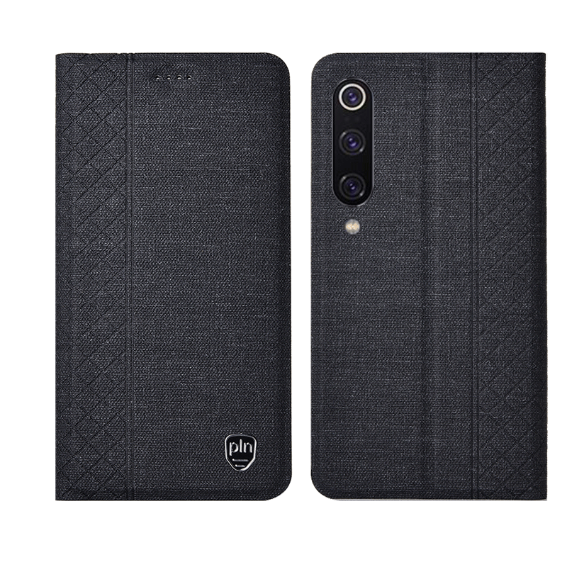 Etui Xiaomi Mi 9 All Inclusive Telefon Komórkowy W Kratę, Obudowa Xiaomi Mi 9 Skórzany Futerał Niebieski Czerwony Beige