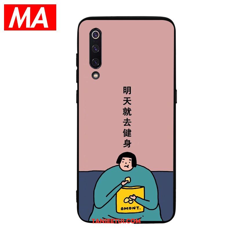 Etui Xiaomi Mi 9 Krótkie Gruba Purpurowy, Obudowa Xiaomi Mi 9 Silikonowe Młodzież Miękki Beige