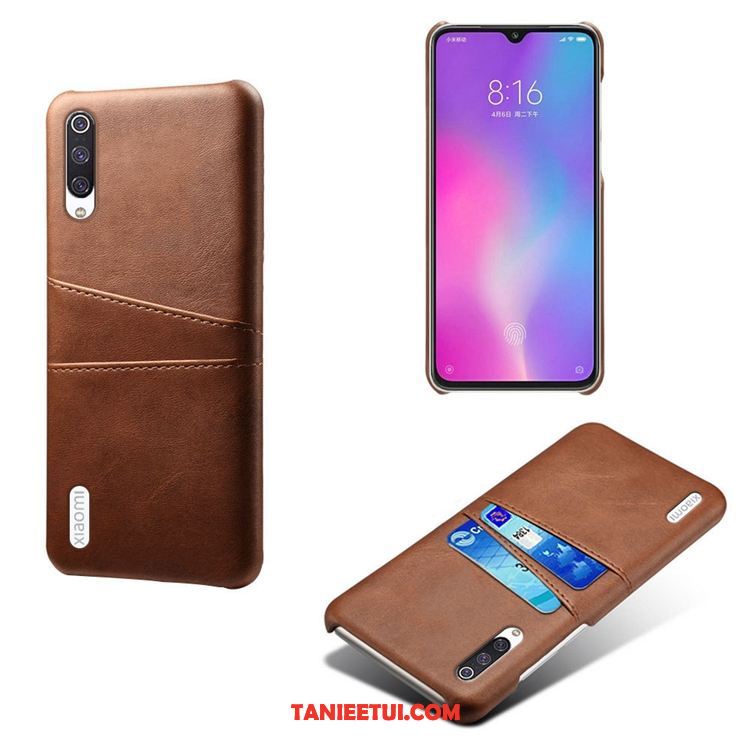 Etui Xiaomi Mi 9 Lite Anti-fall Skóra Karta, Pokrowce Xiaomi Mi 9 Lite Zielony Mały Nowy Beige