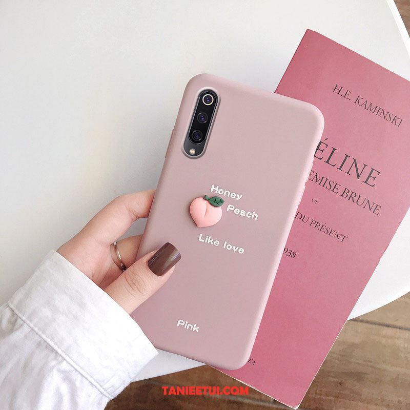 Etui Xiaomi Mi 9 Lite Proste Telefon Komórkowy Ochraniacz, Pokrowce Xiaomi Mi 9 Lite Czerwony Netto Owoce Mały Beige