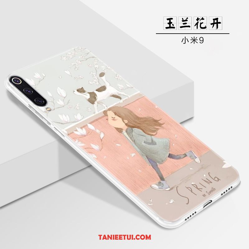 Etui Xiaomi Mi 9 Nubuku Cienka Biały, Pokrowce Xiaomi Mi 9 Silikonowe Kreatywne Mały Beige