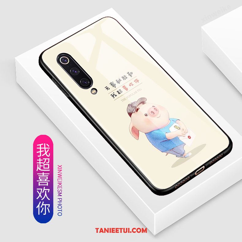 Etui Xiaomi Mi 9 Nubuku Piękny Kreskówka, Obudowa Xiaomi Mi 9 Telefon Komórkowy Kreatywne Ładny Beige