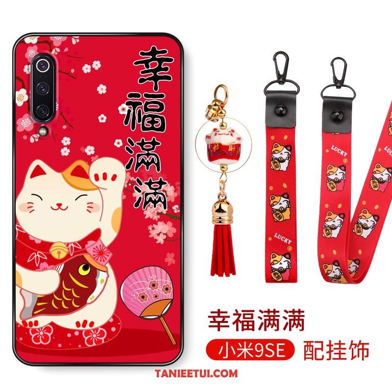 Etui Xiaomi Mi 9 Se Tendencja Mały Ochraniacz, Obudowa Xiaomi Mi 9 Se Czerwony Kreskówka Święto Beige