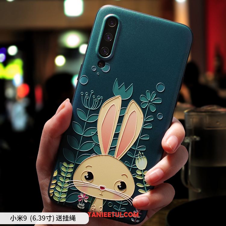 Etui Xiaomi Mi 9 Wiszące Ozdoby Telefon Komórkowy Miękki, Obudowa Xiaomi Mi 9 Anti-fall Silikonowe Nubuku Beige