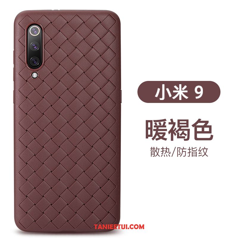 Etui Xiaomi Mi 9 Wysoki Koniec Oddychające Przeplatane, Futerał Xiaomi Mi 9 Biznes Modna Marka Skóra Beige