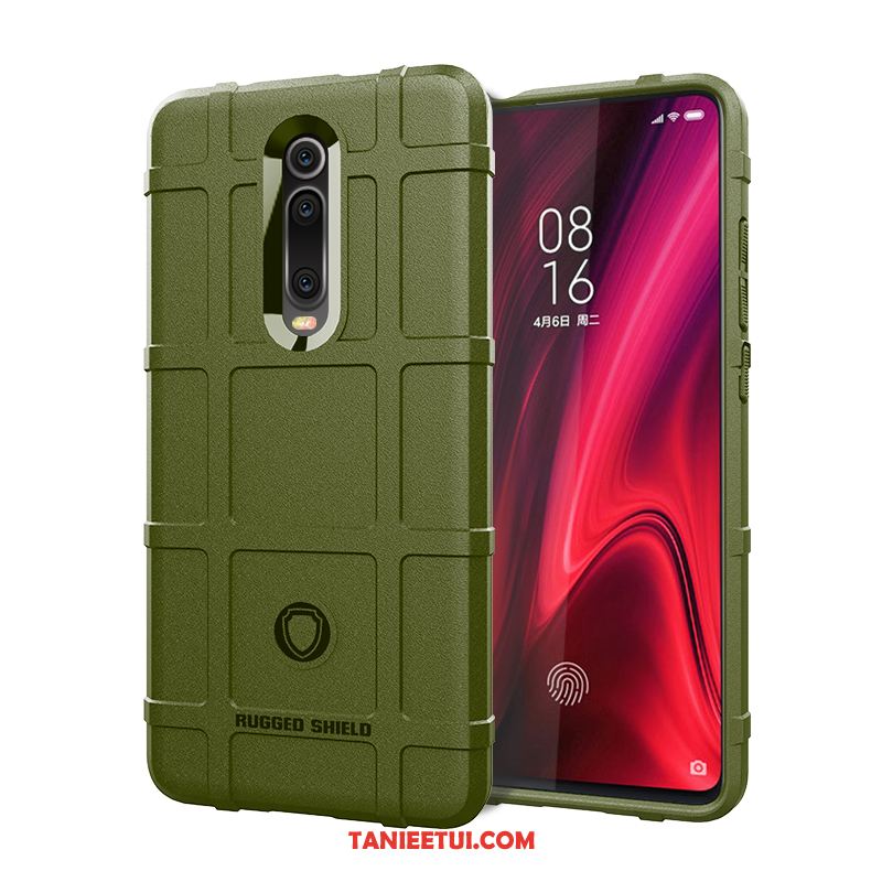 Etui Xiaomi Mi 9t Ochraniacz Trzy Mechanizmy Obronne Zielony, Pokrowce Xiaomi Mi 9t Magnetyzm Telefon Komórkowy All Inclusive Beige