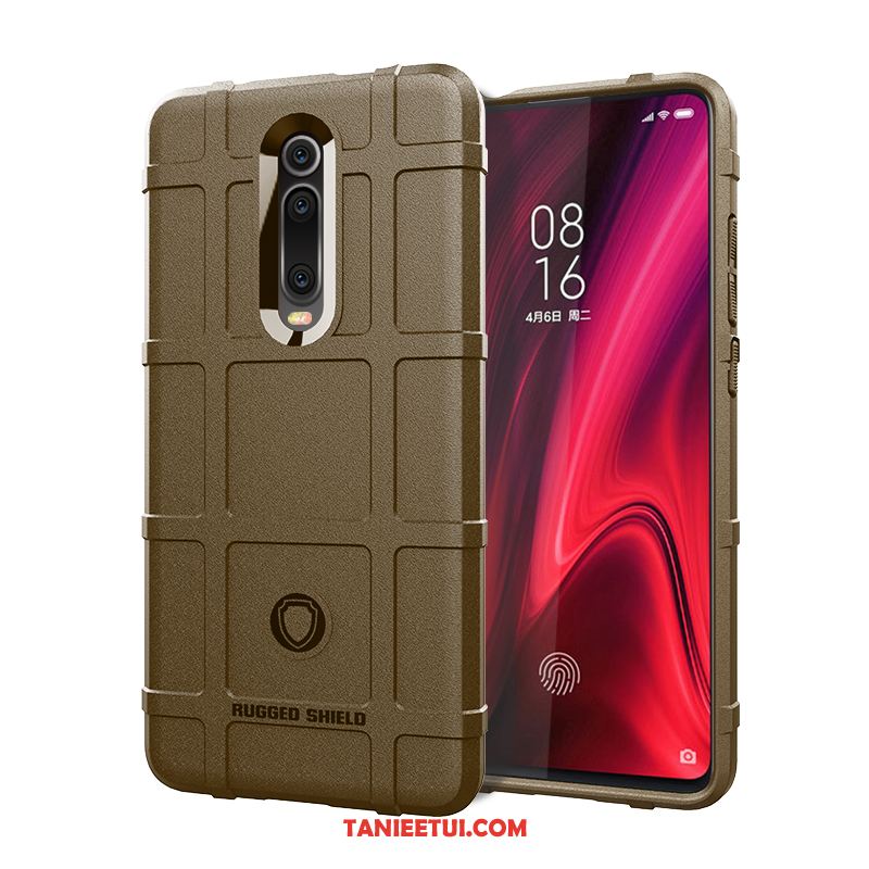 Etui Xiaomi Mi 9t Ochraniacz Trzy Mechanizmy Obronne Zielony, Pokrowce Xiaomi Mi 9t Magnetyzm Telefon Komórkowy All Inclusive Beige