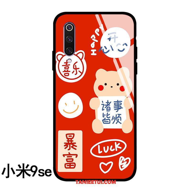 Etui Xiaomi Mi 9t Pro Bogactwo Szkło Zakochani, Futerał Xiaomi Mi 9t Pro Szkło Hartowane Czerwony Netto Ochraniacz Beige