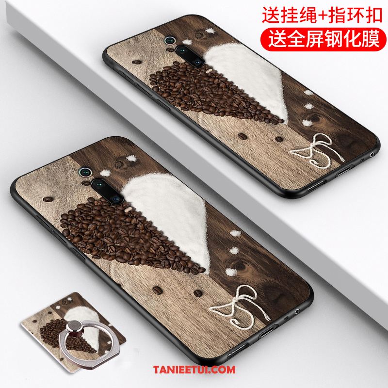 Etui Xiaomi Mi 9t Tendencja Cienkie Silikonowe, Pokrowce Xiaomi Mi 9t Czerwony Ochraniacz Nubuku Beige
