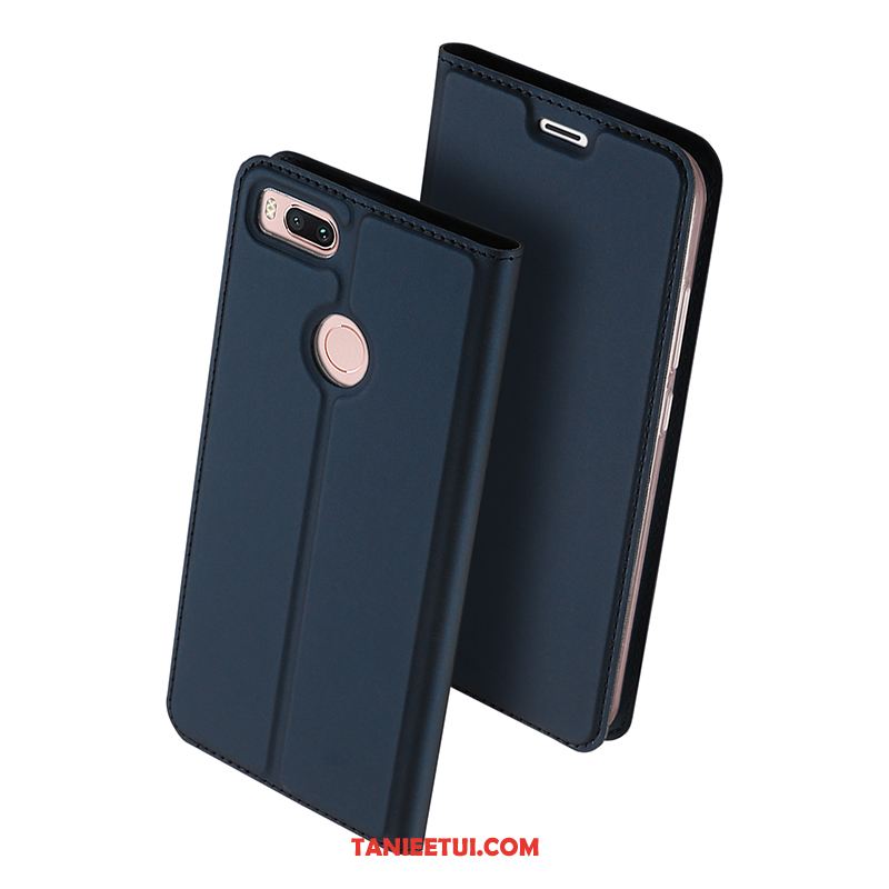 Etui Xiaomi Mi A1 Biznes Skórzany Futerał Ciemno, Pokrowce Xiaomi Mi A1 Różowe Wspornik Mały Beige