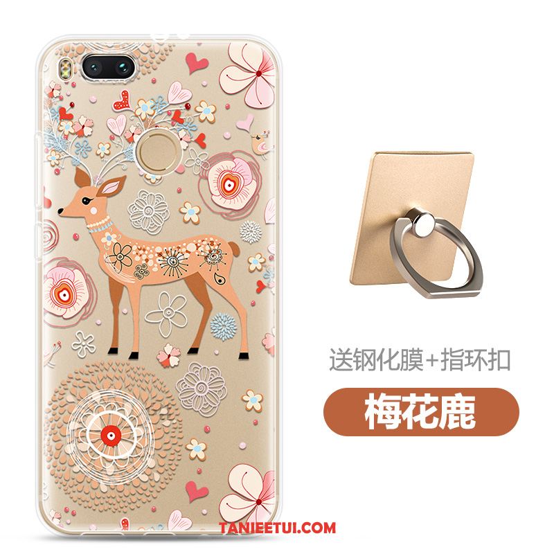 Etui Xiaomi Mi A1 Nubuku Silikonowe Miękki, Obudowa Xiaomi Mi A1 Telefon Komórkowy All Inclusive Czerwony Beige