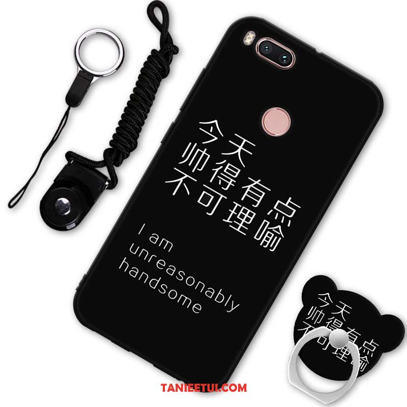 Etui Xiaomi Mi A1 Telefon Komórkowy Mały Miękki, Obudowa Xiaomi Mi A1 Anti-fall Czarny Kreskówka Beige