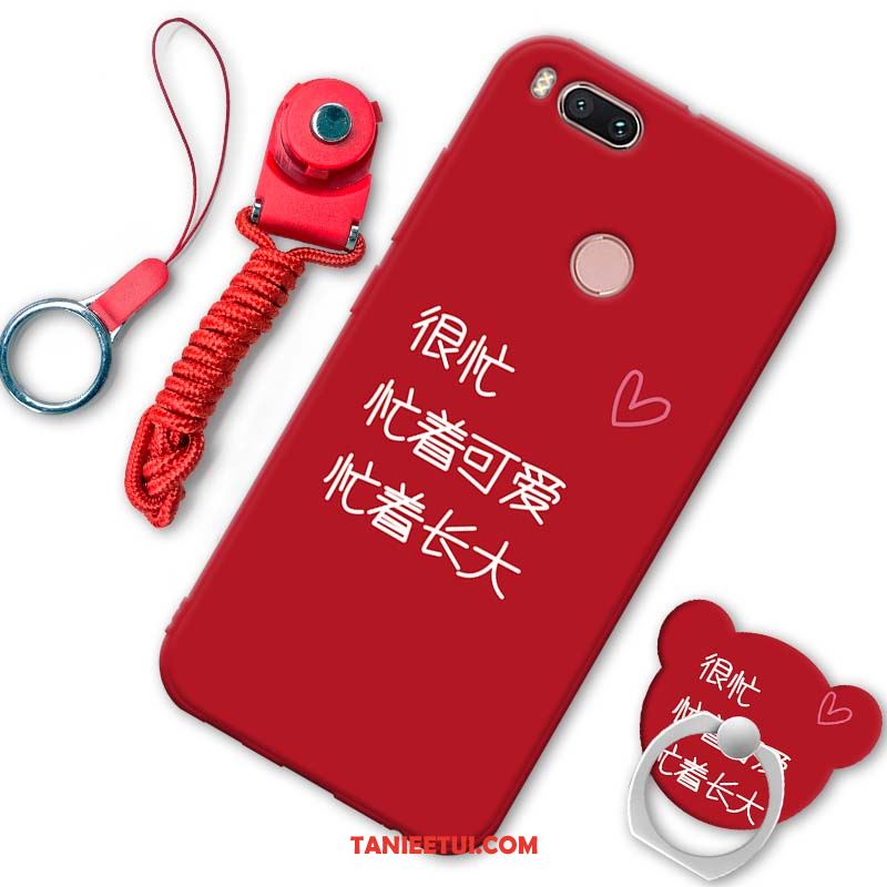 Etui Xiaomi Mi A1 Telefon Komórkowy Mały Miękki, Obudowa Xiaomi Mi A1 Anti-fall Czarny Kreskówka Beige