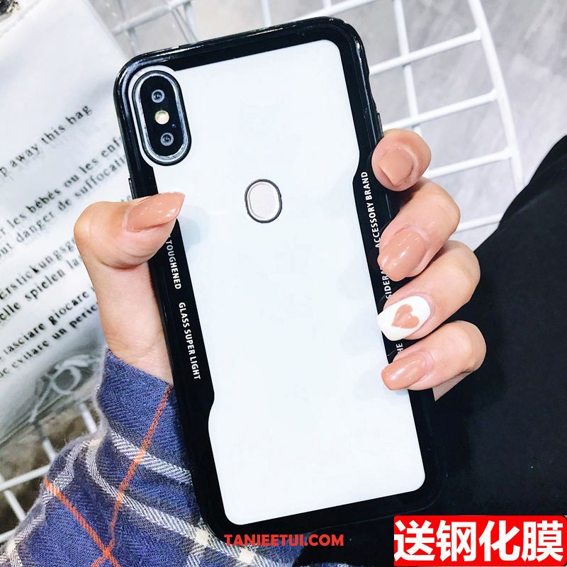 Etui Xiaomi Mi A2 Filmy Czarny Przezroczysty, Pokrowce Xiaomi Mi A2 Cienkie Mały Szkło Hartowane Beige