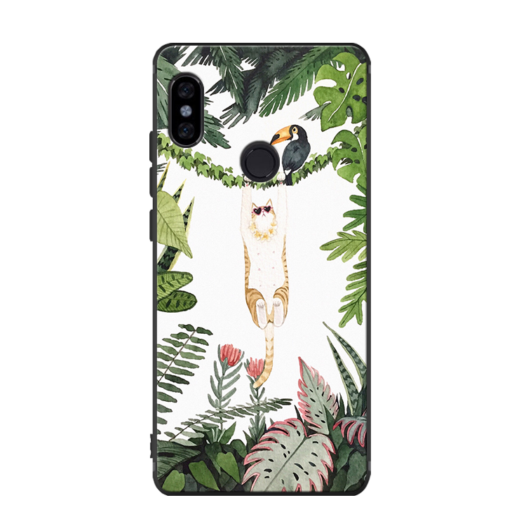 Etui Xiaomi Mi A2 Kotek Anti-fall Kwiaty, Obudowa Xiaomi Mi A2 Czarny Ochraniacz Telefon Komórkowy Beige