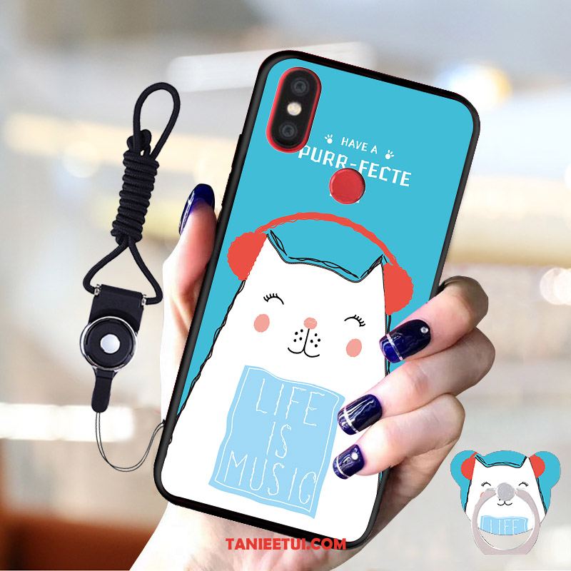 Etui Xiaomi Mi A2 Kreatywne Czarny Nubuku, Obudowa Xiaomi Mi A2 Telefon Komórkowy Mały Anti-fall Beige