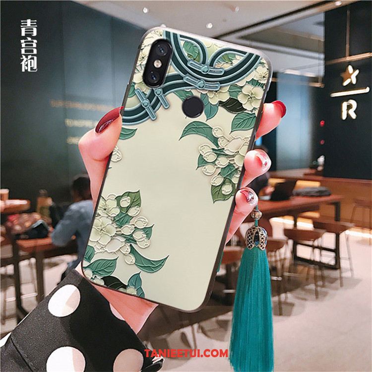 Etui Xiaomi Mi A2 Mały Wiatr Ochraniacz, Obudowa Xiaomi Mi A2 Z Frędzlami Moda Czerwony Beige