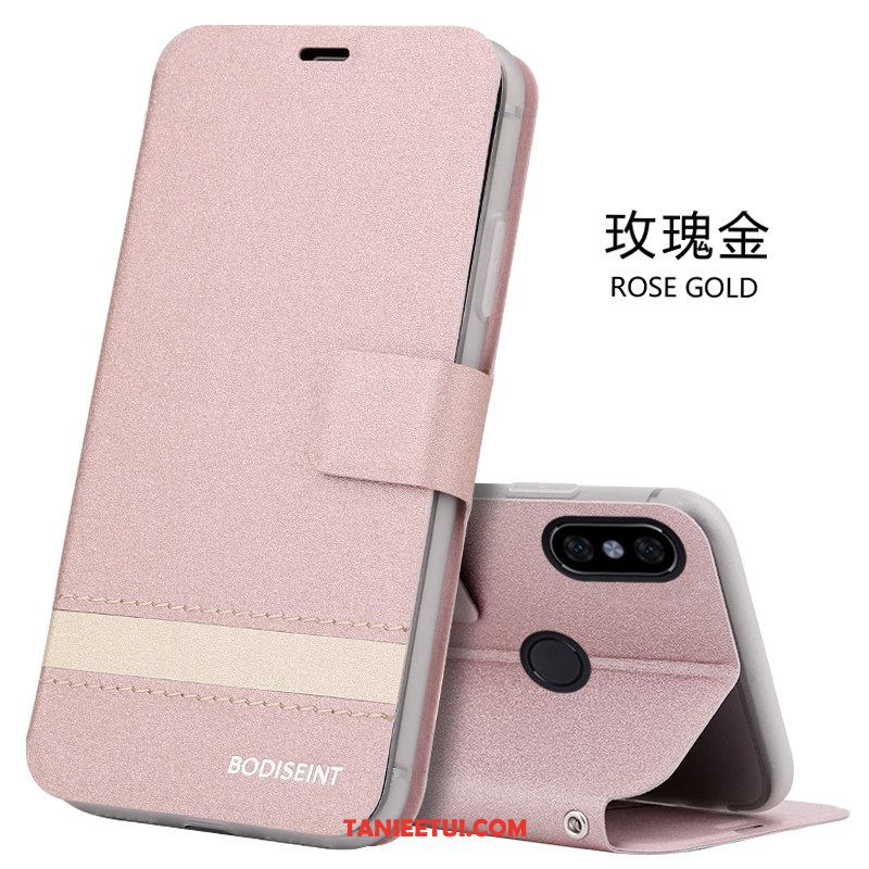 Etui Xiaomi Mi A2 Szary Miękki All Inclusive, Obudowa Xiaomi Mi A2 Młodzież Skórzany Futerał Ochraniacz Beige