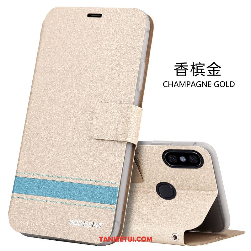 Etui Xiaomi Mi A2 Szary Miękki All Inclusive, Obudowa Xiaomi Mi A2 Młodzież Skórzany Futerał Ochraniacz Beige