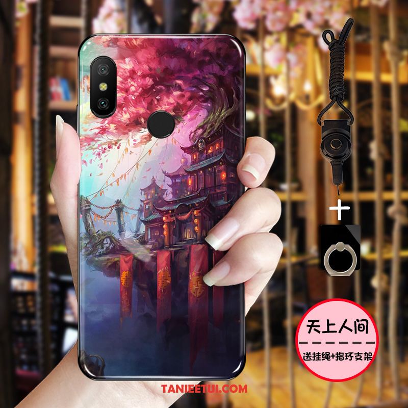 Etui Xiaomi Mi A2 Telefon Komórkowy Miękki Proste, Pokrowce Xiaomi Mi A2 Nubuku Mały Różowy Beige