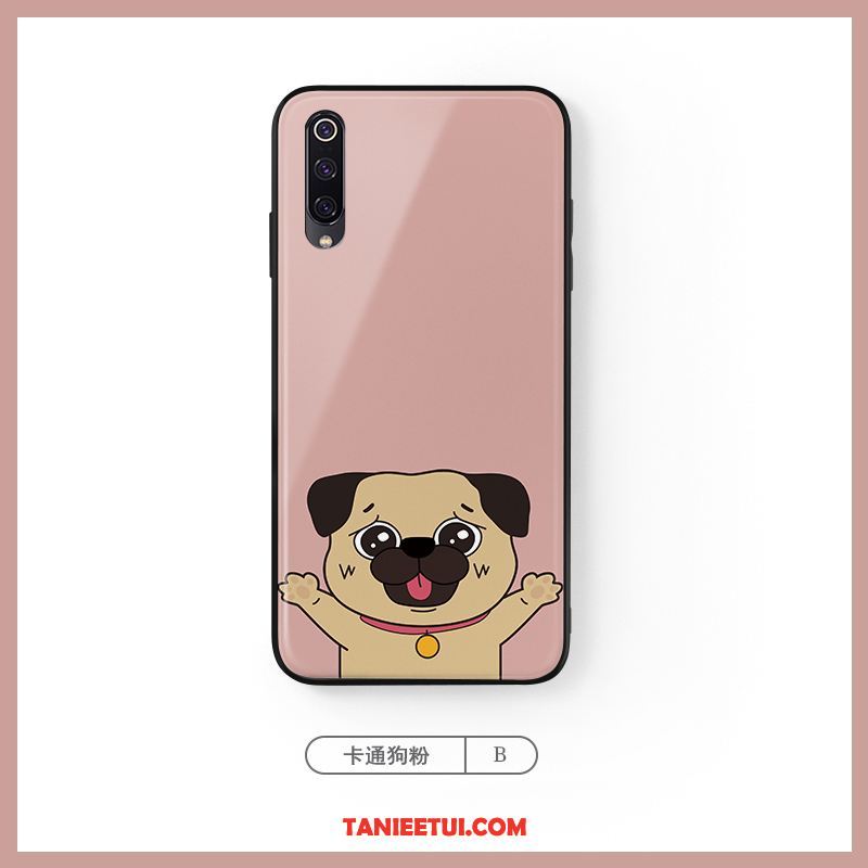 Etui Xiaomi Mi A3 Piękny Czerwony Netto Mały, Obudowa Xiaomi Mi A3 Tendencja Szkło Psy Beige