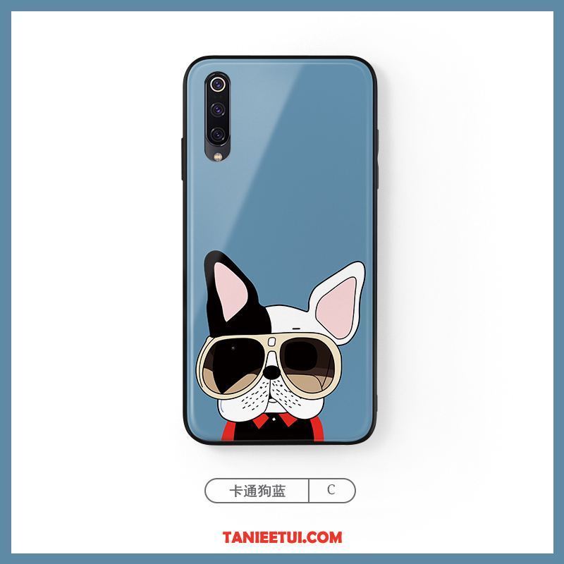 Etui Xiaomi Mi A3 Piękny Czerwony Netto Mały, Obudowa Xiaomi Mi A3 Tendencja Szkło Psy Beige