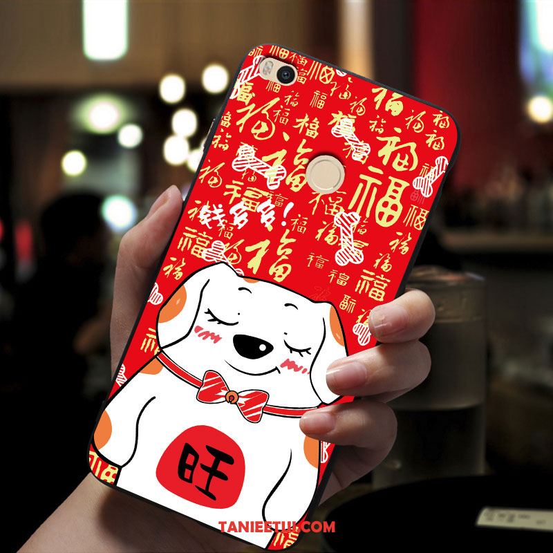 Etui Xiaomi Mi Max 2 Czerwony Nubuku Miękki, Obudowa Xiaomi Mi Max 2 Telefon Komórkowy Osobowość Mały Beige