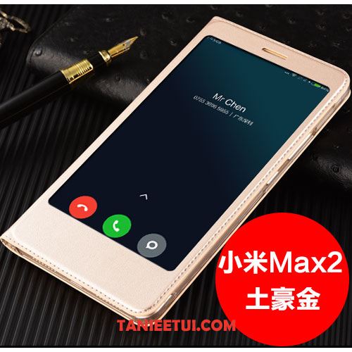 Etui Xiaomi Mi Max 2 Klapa Ochraniacz Mały, Obudowa Xiaomi Mi Max 2 Telefon Komórkowy Anti-fall Złoto Beige