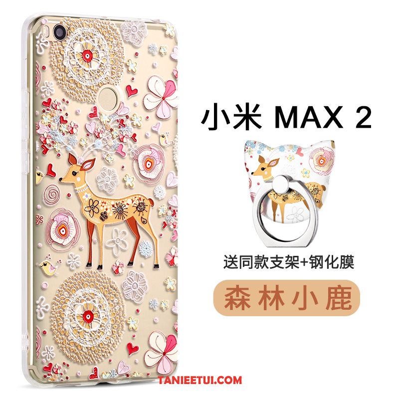 Etui Xiaomi Mi Max 2 Kreatywne Silikonowe Miękki, Futerał Xiaomi Mi Max 2 Telefon Komórkowy Osobowość Zielony Beige