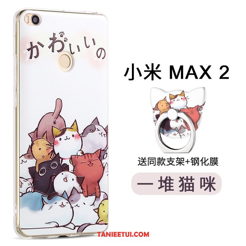 Etui Xiaomi Mi Max 2 Kreatywne Silikonowe Miękki, Futerał Xiaomi Mi Max 2 Telefon Komórkowy Osobowość Zielony Beige