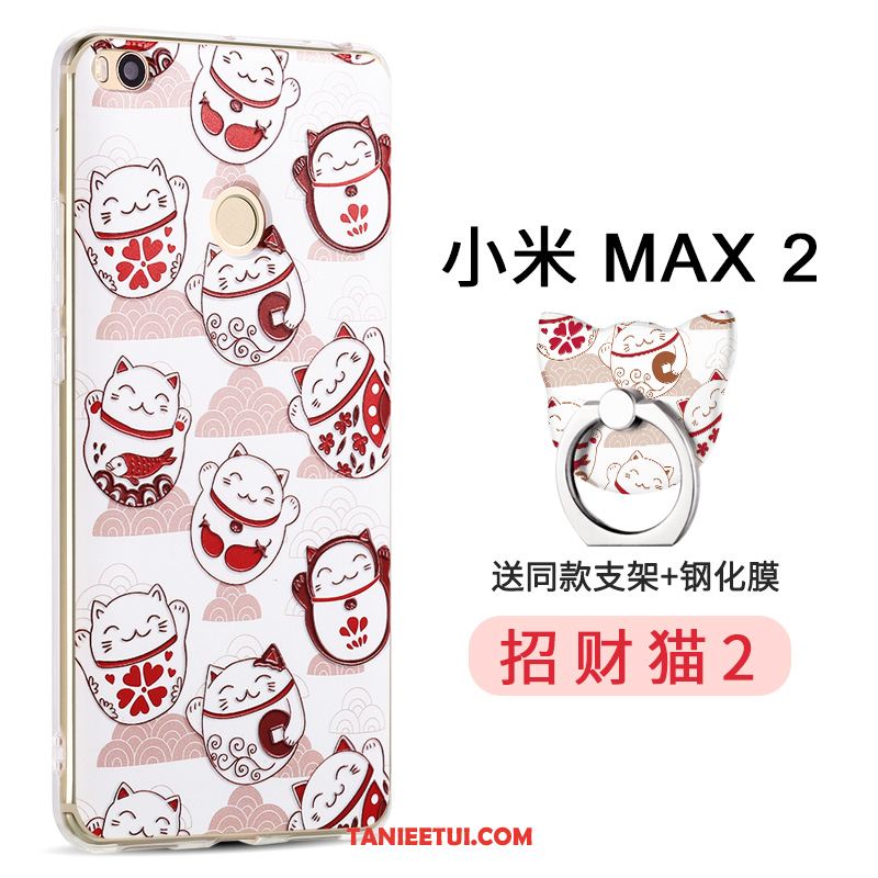 Etui Xiaomi Mi Max 2 Kreatywne Silikonowe Miękki, Futerał Xiaomi Mi Max 2 Telefon Komórkowy Osobowość Zielony Beige