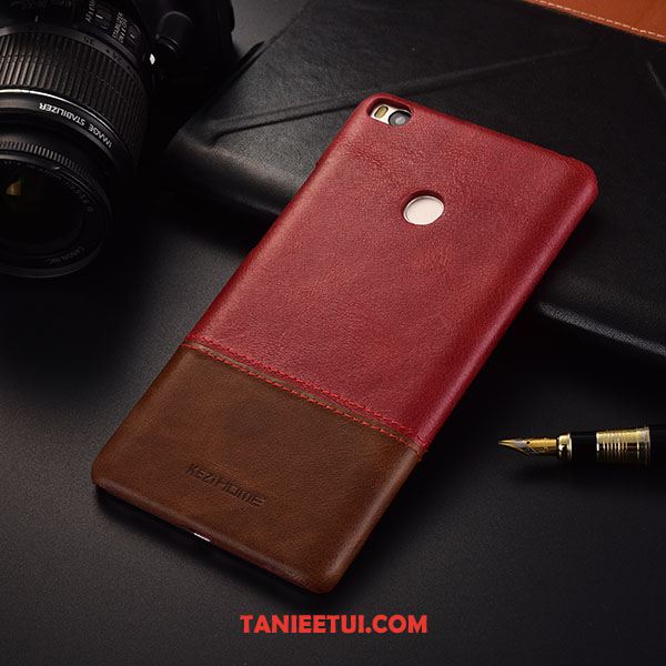 Etui Xiaomi Mi Max 2 Ochraniacz Cienkie Prawdziwa Skóra, Obudowa Xiaomi Mi Max 2 Tendencja Mały Biznes Braun Beige