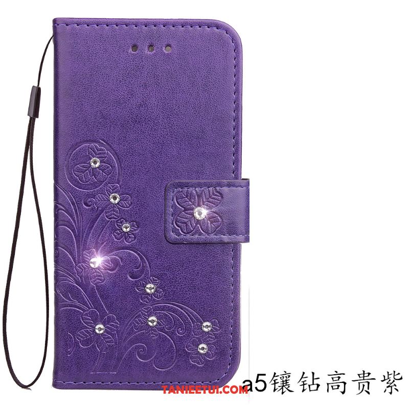 Etui Xiaomi Mi Max 2 Silikonowe Karta Wspornik, Obudowa Xiaomi Mi Max 2 Rhinestone Purpurowy Skórzany Futerał Beige