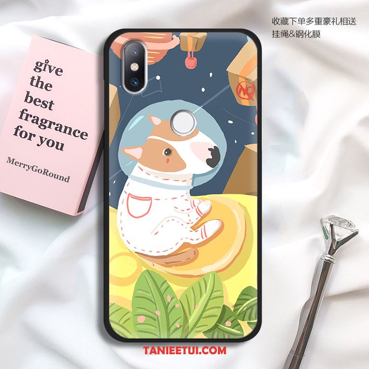 Etui Xiaomi Mi Max 3 Czerwony Psy Mały, Futerał Xiaomi Mi Max 3 All Inclusive Kreatywne Modna Marka Beige