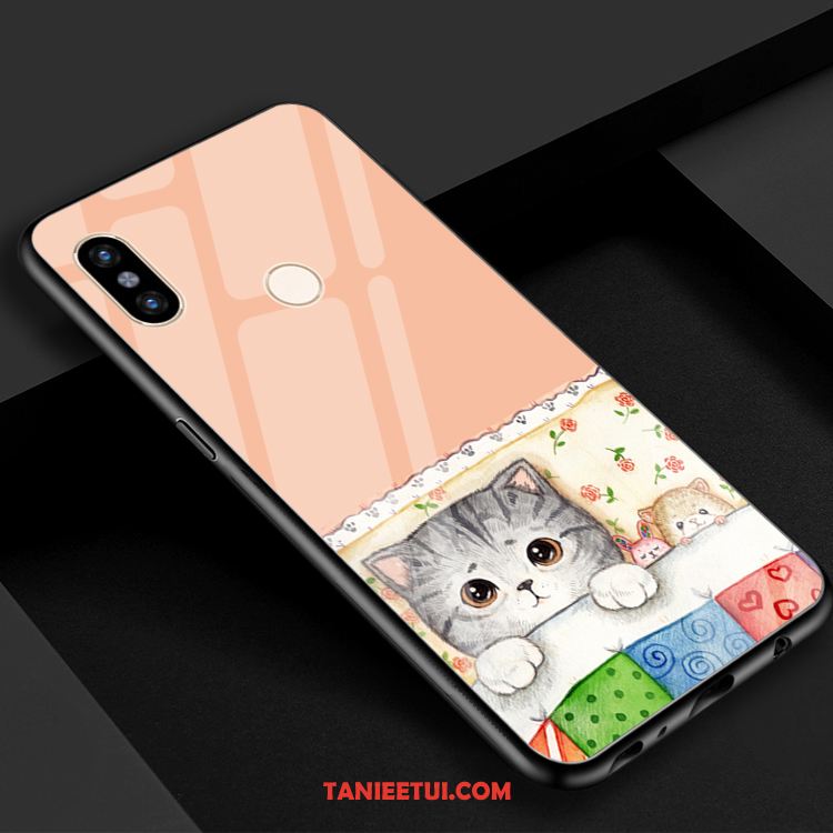 Etui Xiaomi Mi Max 3 Mały Miękki Czerwony, Pokrowce Xiaomi Mi Max 3 Telefon Komórkowy Szkło Kotek Beige