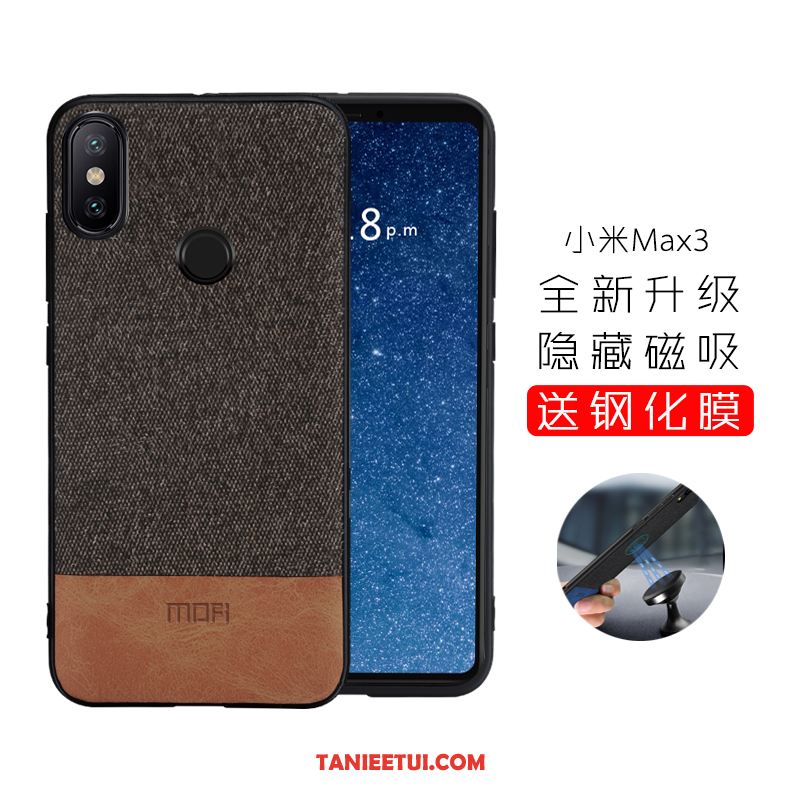 Etui Xiaomi Mi Max 3 Ochraniacz Czarny Mały, Futerał Xiaomi Mi Max 3 Anti-fall Telefon Komórkowy Miękki Beige