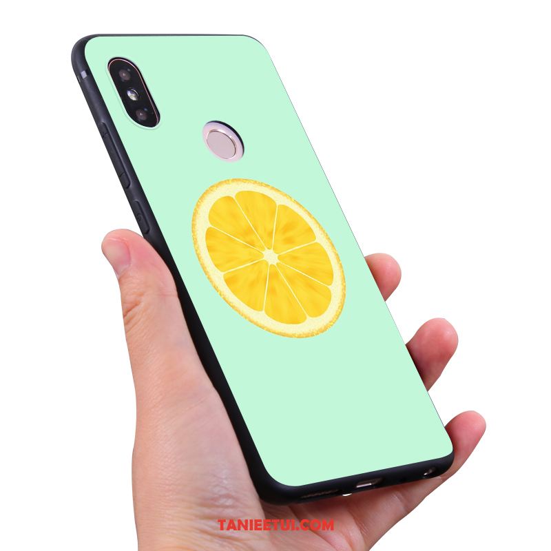 Etui Xiaomi Mi Max 3 Truskawka Zielony Silikonowe, Obudowa Xiaomi Mi Max 3 Arbuz Owoce Ochraniacz Beige