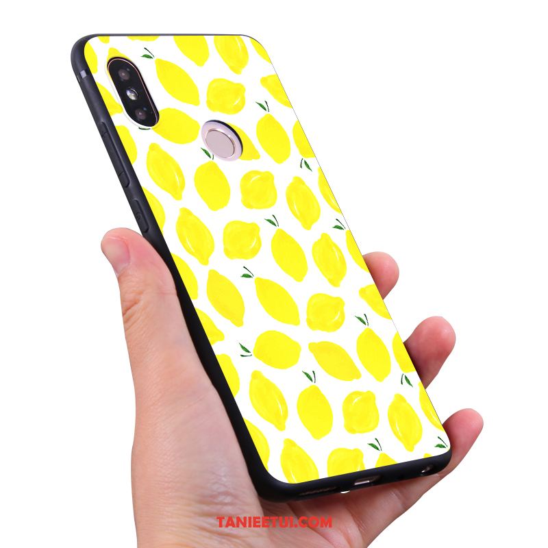 Etui Xiaomi Mi Max 3 Truskawka Zielony Silikonowe, Obudowa Xiaomi Mi Max 3 Arbuz Owoce Ochraniacz Beige