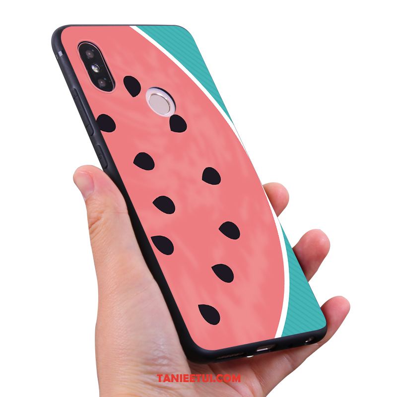 Etui Xiaomi Mi Max 3 Truskawka Zielony Silikonowe, Obudowa Xiaomi Mi Max 3 Arbuz Owoce Ochraniacz Beige