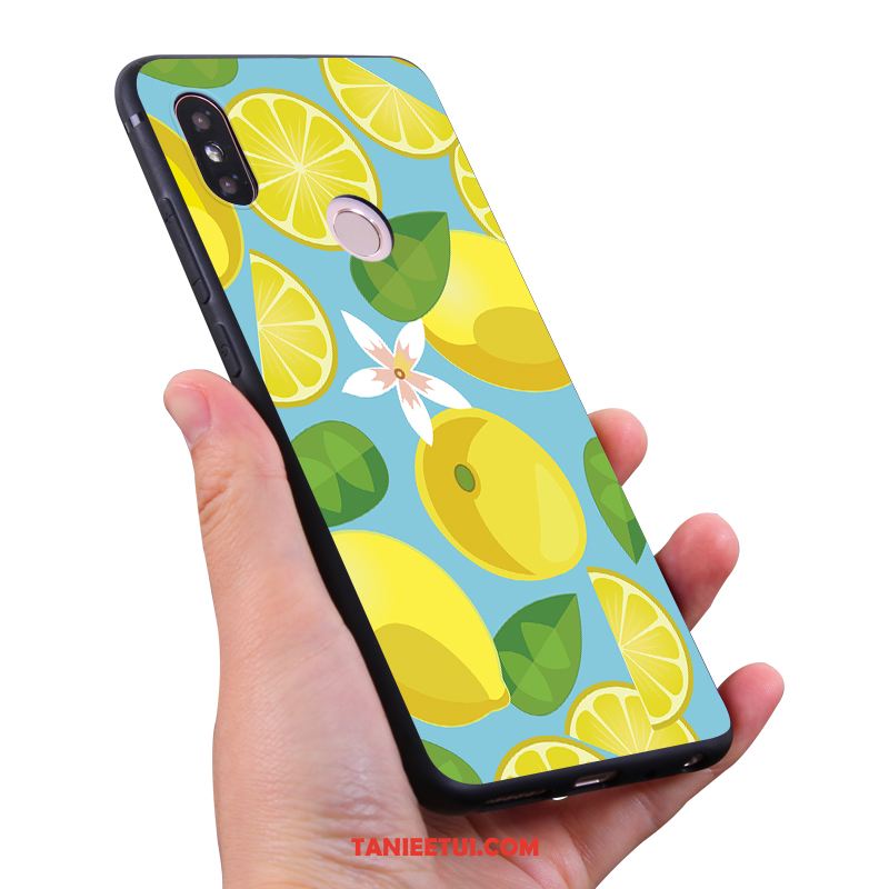 Etui Xiaomi Mi Max 3 Truskawka Zielony Silikonowe, Obudowa Xiaomi Mi Max 3 Arbuz Owoce Ochraniacz Beige