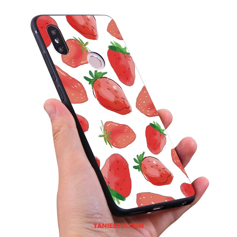 Etui Xiaomi Mi Max 3 Truskawka Zielony Silikonowe, Obudowa Xiaomi Mi Max 3 Arbuz Owoce Ochraniacz Beige