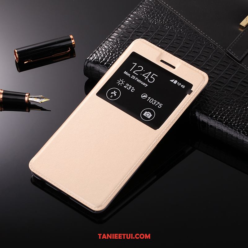 Etui Xiaomi Mi Max 3 Wspornik Klapa Telefon Komórkowy, Obudowa Xiaomi Mi Max 3 Skórzany Futerał Otwórz Okno Czerwony Beige