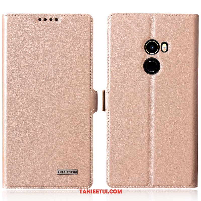 Etui Xiaomi Mi Mix 2 Anti-fall Silikonowe All Inclusive, Pokrowce Xiaomi Mi Mix 2 Skórzany Futerał Prawdziwa Skóra Mały Beige