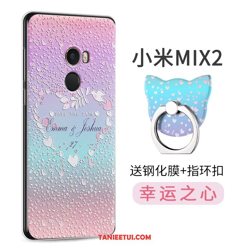 Etui Xiaomi Mi Mix 2 Kreatywne Silikonowe Mały, Obudowa Xiaomi Mi Mix 2 Telefon Komórkowy Zielony Ochraniacz Beige