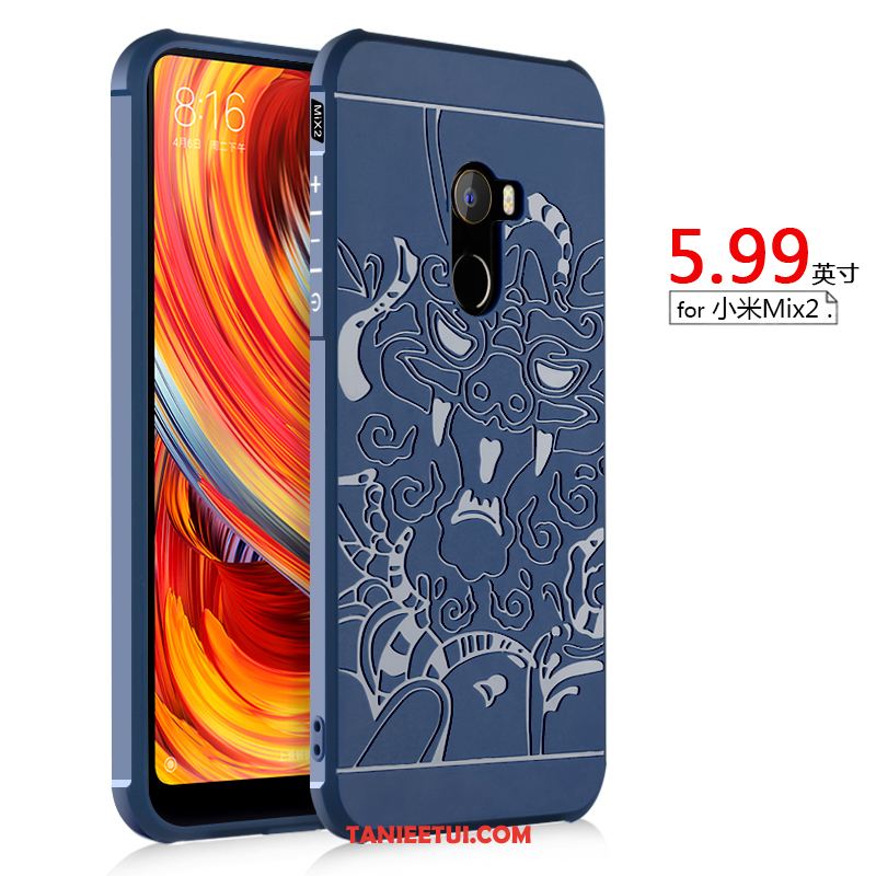 Etui Xiaomi Mi Mix 2 Mały Ochraniacz Silikonowe, Pokrowce Xiaomi Mi Mix 2 Relief Miękki Anti-fall Beige